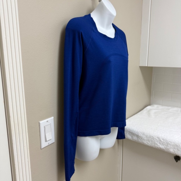 Lululemon Swiftly Tech Long-Sleeve Shirt 2.0 *Waist Length Blue Size 10 $78 - Picture 5 of 15